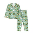 thumbnail image 1 of Balery Chicken Laying Eggs Conjunto de Pijama con Estampado para Mujer, Conjunto de Dos Piezas con Manga Larga, Ropa de Dormir Suave con Bolsillos, Pijamas Cómodos-Medium, 1 of 7