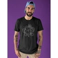 thumbnail image 2 of Atronomical Geometry T-Shirt Men -Image by Shutterstock, Male 3X-Large, 2 of 4