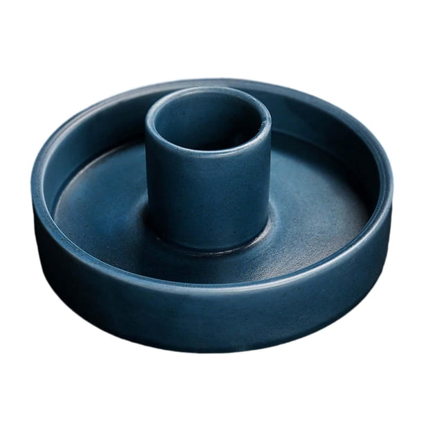 Soporte de salvia para decoración de centro de mesa, quemador de incienso redondo, soporte para Palo para dormitorio, sala de estar Azul