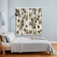 thumbnail image 4 of Sage Green Christmas Kitchen Curtains 84 Inch Length, Rustic Pine Cones Xmas Botanical Grommet Top Bedroom Living Room Curtains, Light Filtering Cafe Curtain Drapes 2 Panels Set 104''x84'', 4 of 9