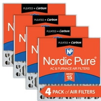 20x20x5 (4 3/8) Honeywell Replacement Furnace Filters MERV 15 Plus Carbon 4 Pack