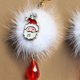 thumbnail image 5 of Womens Girls Festive1 Par Christmas Drop Dangle Earrings Joyas para Favores de de Navidad , santa esponjoso Salvador pendiente de tema navideño, 5 of 6