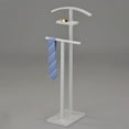 thumbnail image 4 of Kings Brand Furniture - Metal Suit Valet Stand, Clothes Rack, Clothing Organizer, Jacket Hanger, and Shelf (White), 4 of 6
