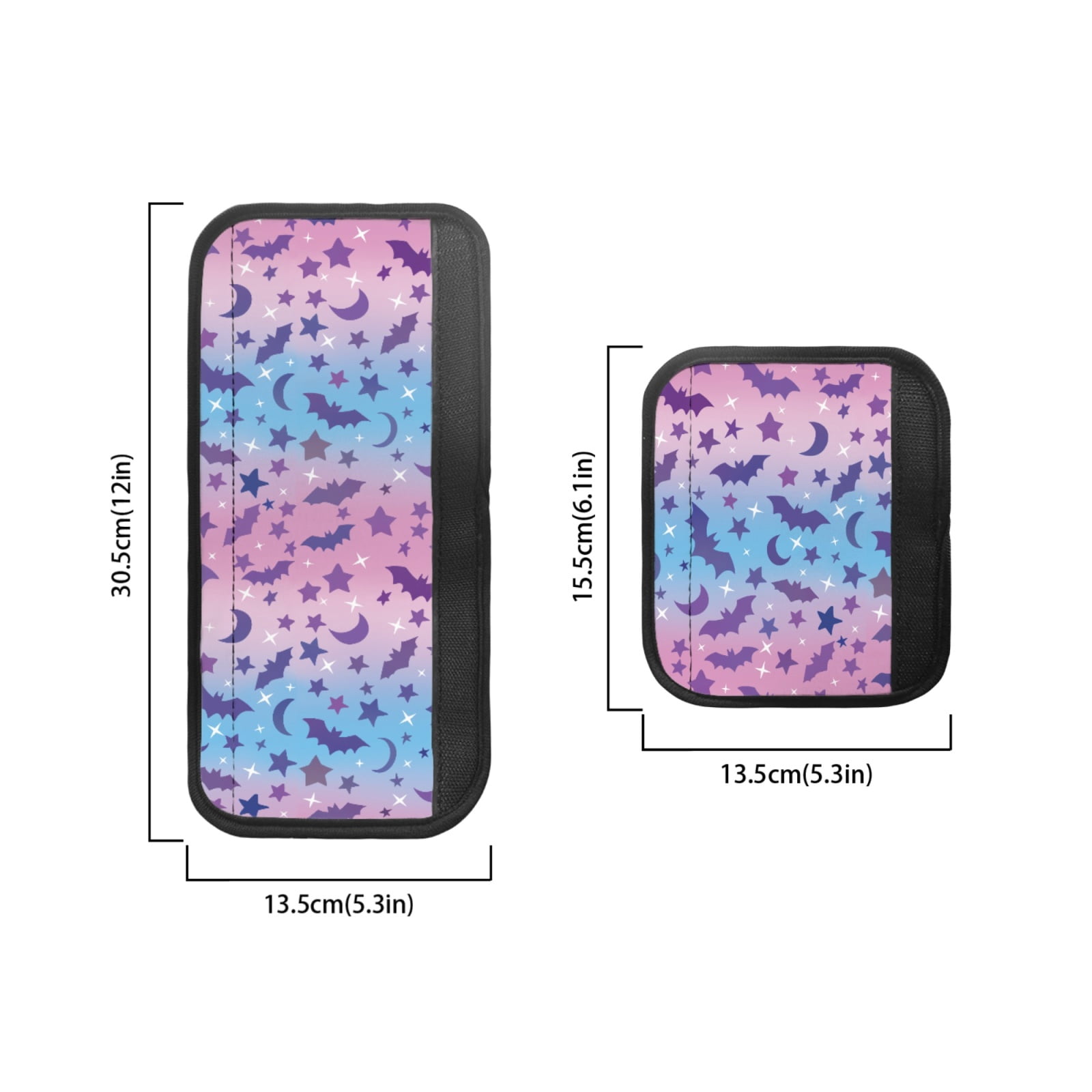 SEANATIVE 6 Pieces Fridge Door Handle Covers Waterproof Kitchen Electrical Appliance Decor Handles Anti-Slip Oven Microwave Dishwasher Door Cloth Protector, Bat Stars Pink-Blue Gradient