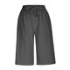thumbnail image 4 of Pantalones informales para mujer Pantalones cortos con cintura elástica y cordón - Cómodos para el día a día en primavera, verano y otoño, 4 of 6