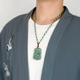 thumbnail image 5 of K-KED Natural Grade A Green Jade Jadeite Men Women Lucky Coin Horse Pendant, 5 of 5