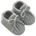 thumbnail image 2 of LYHaoo Baby Girls First Walking Shoes Soft Sole Knit Booties With Bow For Infant Toddler Winter Indoor Outdoor Suitable For 0 12 Months Sizes 5 Toddler Gray(9-12 Months), 2 of 5