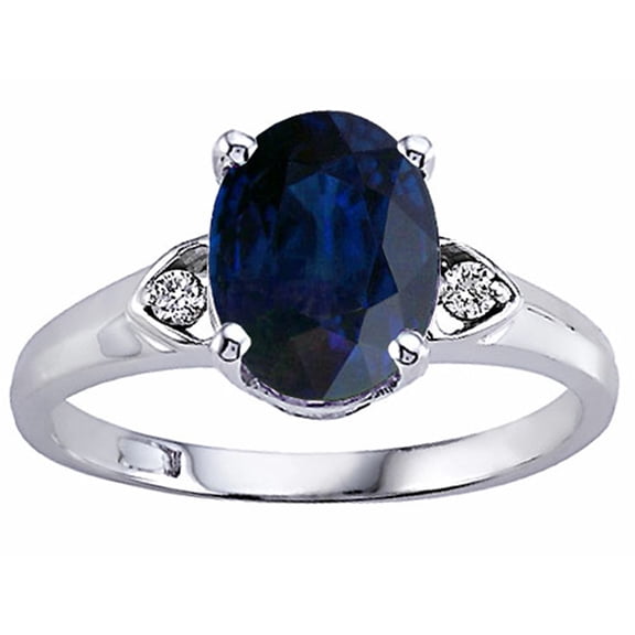 Tommaso Design� Oval 9x7 mm Genuine Sapphire Ring