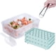 thumbnail image 1 of Yuarrent 6 unids/set 33 rejillas cubitos de hielo bandeja de bolas moldes reutilizables bandejas de glaseado moldes congelador barra DIY herramientas pala Barra de herramientas Azul Yuarrent HA067688-02, 1 of 6