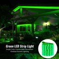 thumbnail image 3 of WYZworks 960LEDs, 50ft Green 16-Mode LED Strip Light, SMD 2835, Waterproof Connectable Permanent Outdoor Accent Lighting, ETL Certified, Flexible Clear PVC, Holiday Lights, Exterior Home Décor, 3 of 9