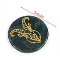 thumbnail image 3 of HOOUN 1pc Moss Agate 12 Constellations The Zodiac Crystal Stone Round Slices Carved 2"-Capricornus, 3 of 9