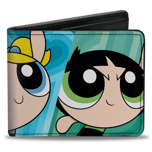 Warner Bros. Animation Wallet, Bifold, The Powerpuff Girls Character Close Up Blocks, Vegan Leather