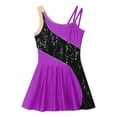thumbnail image 4 of TiaoBug Kids Girls Sequin Figure Ice Skating Dress Ballerina Leotards Bodysuit, 4 of 7