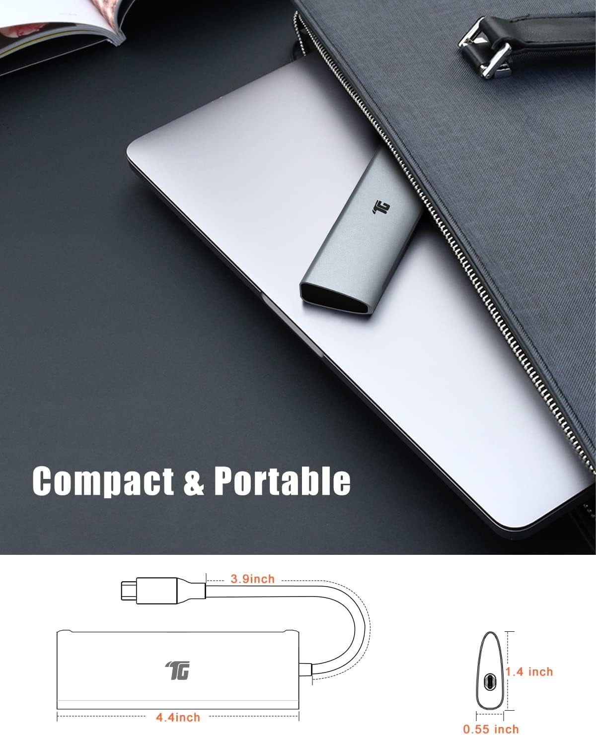 USB C Hub, USB C to 4 USB 3.1 Ports Adapter, USB 3.1 Hub with 10Gbps SuperSpeed for MacBook Pro/Air, iMac, Dell, Chromebook and More Type C Devices