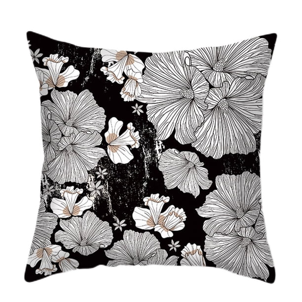 Inteprter Funda de almohada Estilo simple Suministro de dormitorio Funda de almohada con cremallera oculta decorativa Fundas de cojines Funda de almohada Decoración del hogar catorce 21CR27 Inteprter HA060847-14B