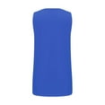 thumbnail image 6 of MESSUEN Sleeveless Tops Tank Tops for Women Loose Fit Crew Neck Raglan Tank Tops Crewneck Loose Fit Basic Casual Side Split Sleeveless Shirts Ladies Tops and Blouses Women Shirts Blue M, 6 of 8