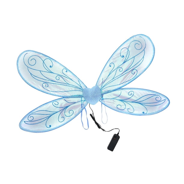 Alas de hada, alas de mariposa, accesorios de disfraz para festival de Halloween Azul