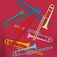 thumbnail image 3 of CafePress - Colorful Trombones Dark T Shirt - Men's Classic Graphic Cotton T-Shirt, 3 of 4