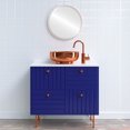 thumbnail image 2 of Miroir Rond Encadré Singapore - Vaporisation Argentée - 19 Pouces x 19 Pouces, 2 of 7