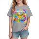 thumbnail image 2 of Blusas y camisas de manga corta con cuello redondo para niños y niñas, camisetas gráficas de manga corta, blusas con estampados bonitos para la temporada escolar., 2 of 9