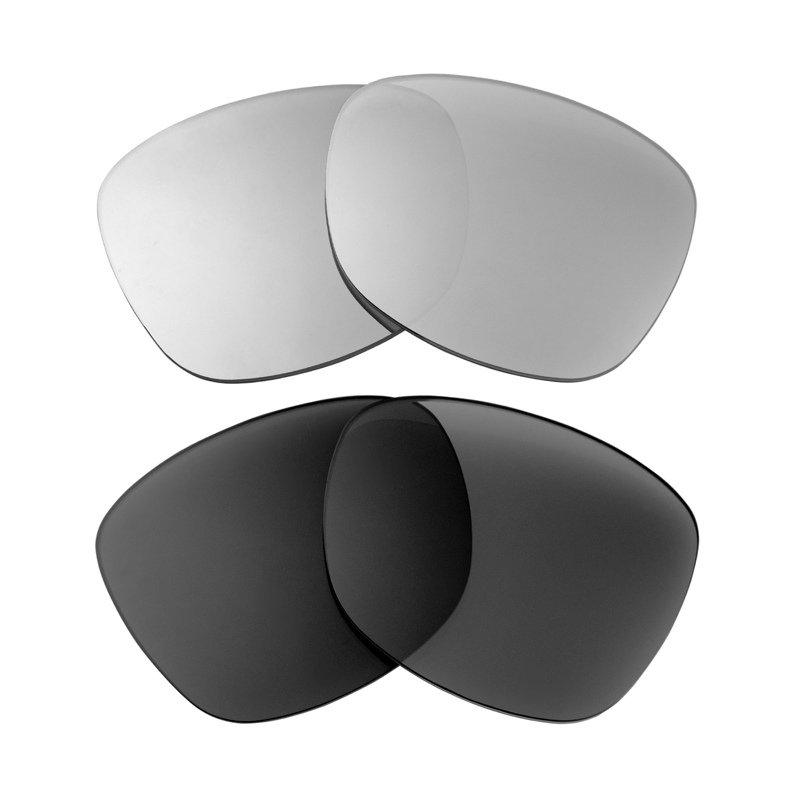 Walleva Polarized Titanium + Black Replacement Lenses For RayBan