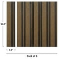 thumbnail image 5 of Concord Panels | Faux Wood Slat - Walnut | Waterproof Slat Panel | 94.5” x 4.8” Each | Wood Wall Panels for Interior Decor CO810-11 (Pack of 6 - 18.9 sqft), 5 of 5