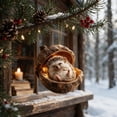 thumbnail image 7 of 3D Forest Animal Acorn Ornaments Resin Hanging Ornaments for Christmas Tree Realistic Animal Figures Home, Party Decor, Cozy Forest Theme Collection, 7 of 7
