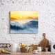 thumbnail image 3 of Sunset foggy forest mountain landscape painting, room painting, artistic work, home decoration, wall fabric painting, 3 of 8