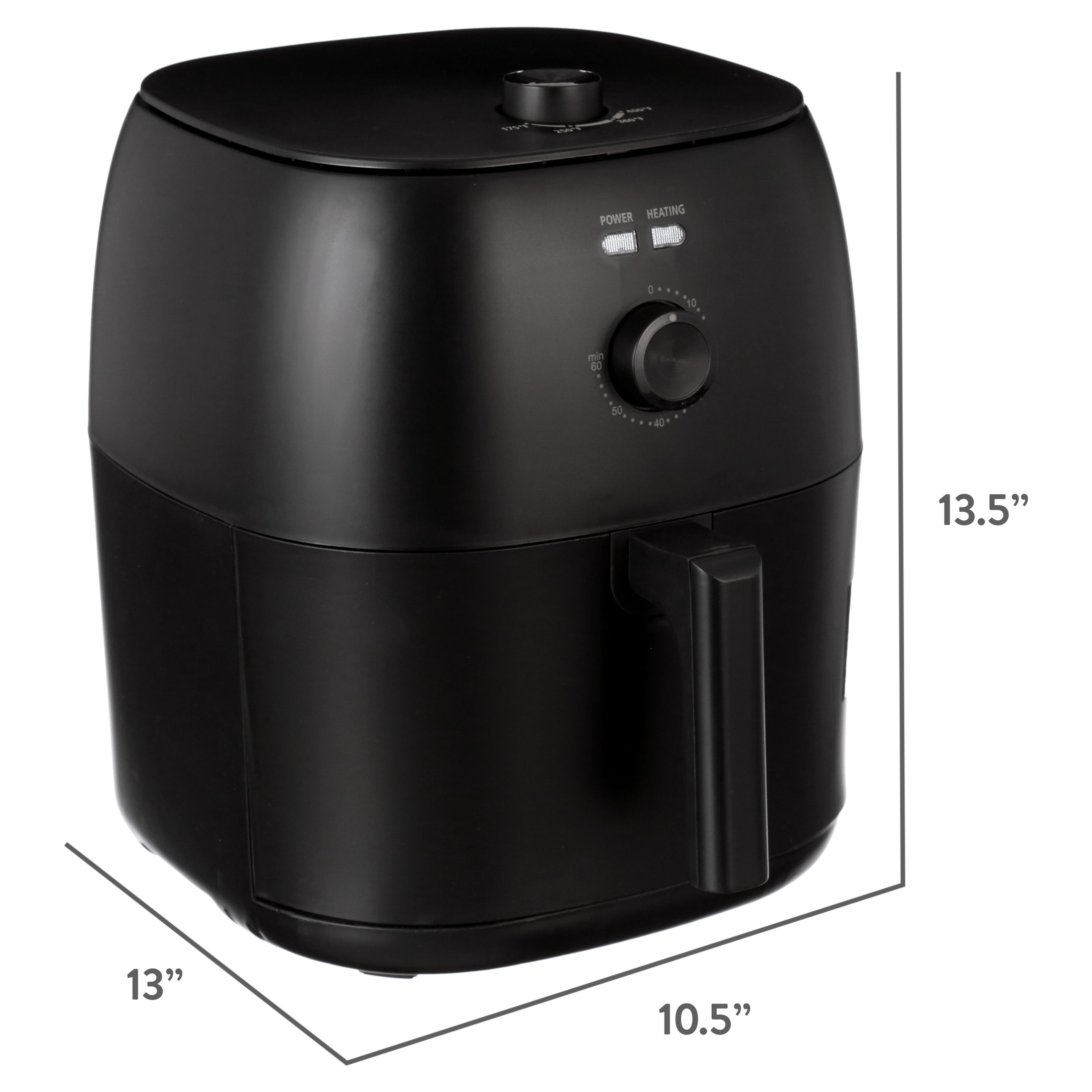 Mainstays 8 Qt Air Fryer, Black - Automatic Shutoff