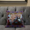 thumbnail image 5 of Amrita Sen Designs  16 x 16 in. Tree Oil Duo Suede Blown & Closed Pillow - Cream, Blue & Brown, 5 of 5