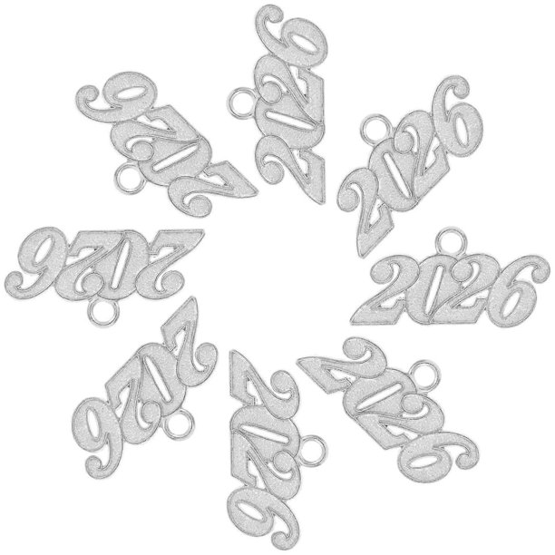 2026 Pendants Silver 50Pcs for DIY Graduation Tassel Charms Durable Zinc Alloy