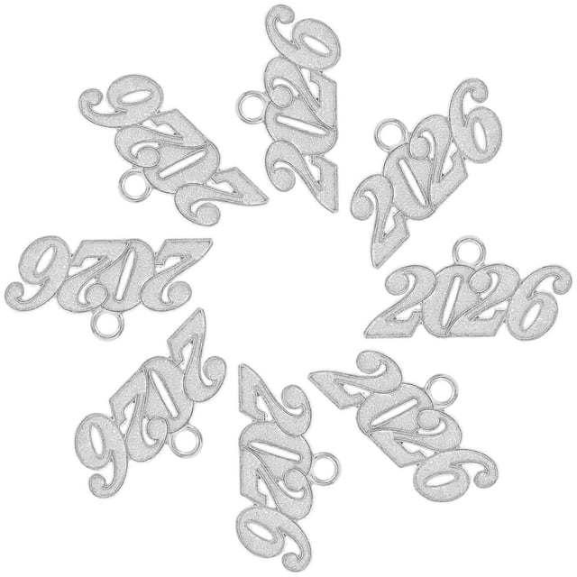 2026 Pendants Silver 50Pcs for DIY Graduation Tassel Charms Durable Zinc Alloy