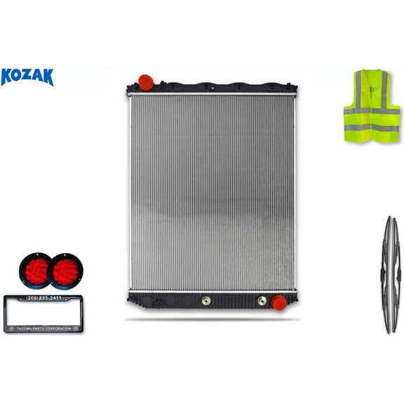 KOZAK Radiator 21146404 (w/o Frame) Compatible with Volvo VNL, VNM 2008-2017; VHD, VNX 2017; VNX 2015
