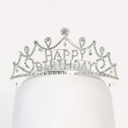 Angels Garment Girls Silver Happy Birthday Precious Tiara Headpiece