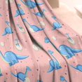thumbnail image 3 of Pink Cartoon Dinosaurs Eggs Pattern Blanket,Comfortable Soft Lamb Wool Throw Blanket,All Season,Warm Lightweight Blankets for Sofa Bed Couch Living Room Chair,30"x40", 3 of 4