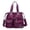 Purple, variant on FSAGAE Multi-Pocket Travel Bag Nylon Tote Lightweight Handbag Red Waterproof Large-Capacity Durable