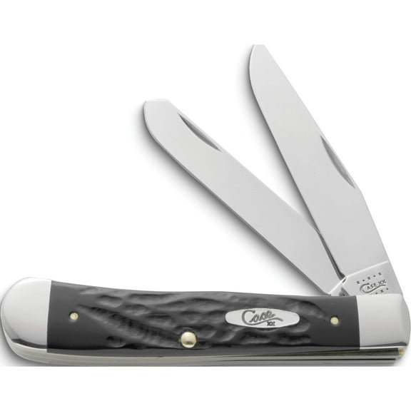 Fashion Case Rough Black Synthetic Trapper Knife (4.2 X 1.63) Made In United States gm8268