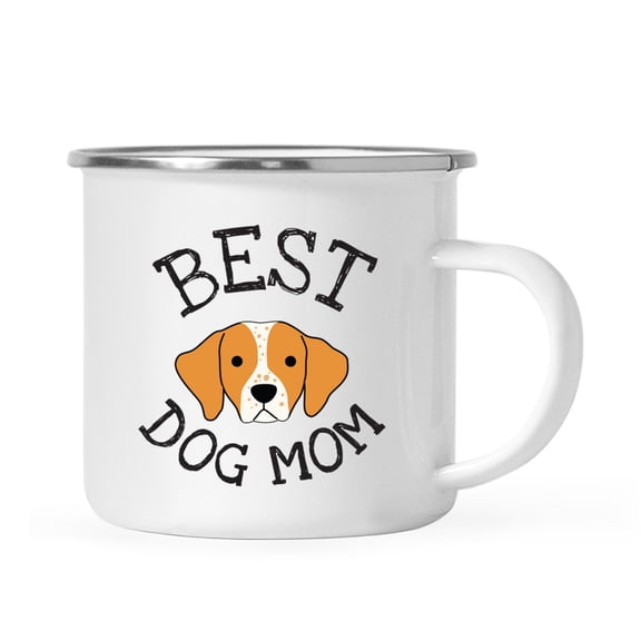 Koyal Wholesale Best Dog Mom Stainless Steel Campfire Mug Brittany Spaniel, Dog Graphic