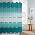 thumbnail image 4 of Shower Curtains for Bathroom, Teal Turquoise Waterproof Fabric Shower Curtain, Farmhouse Abstract Gradient Wooden Plank Decorative Bathroom Curtain for Bathtub, 36"x72", No Hooks Included, 4 of 9