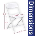 thumbnail image 6 of TentandTable Plastic Folding Chairs, White, 4 Pack, 6 of 12