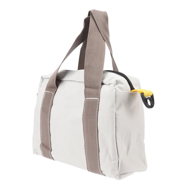 Sac à Outils à Grand Ouverture en Toile Sac de Rangement pour Outils Matériel Imperméable Grande Capacité de Charge Matériel Menuiserie Réparation Sac de Rangement en Toile Sac à Main Gris
