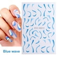 thumbnail image 2 of Color Wave Line Design Nails Art Stickers French Geometry Line Stripe Nail Decals 3D Colorful Swirl Line Self-Adhesive Nail Art Supplies Decoration Manicure Sliders for Women Girls DIY Nail Art, 2 of 4