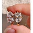 thumbnail image 3 of Jewelerix Moissanite Diamond Radiant Cut Ring Toi Et Moi Proposal 2 CT Engagement Ring 14K Yellow/Rose Gold Ring, 3 of 4