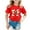 Red, variant on Godom Short Sleeve Shirt for Girls Glitter Print Cute Design Kids Tee Tops Girl Clothes