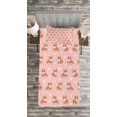 thumbnail image 3 of Ambesonne Dog Lover Quilted Bedspread Set 2 Pcs, Little Corgis, Twin Size, Coral Orange White, 3 of 3
