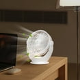 thumbnail image 5 of Desk Fan with Night Light, 3-Speed Adjustable Tilt, USB Rechargeable, Quiet Air Circulator, Compact Cooling Fan for Home, Dorm, Office, Bedside, Kitchen Use, 5 of 6