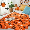 thumbnail image 6 of Halloween Blanket Spider Webs Pumpkin Ghost Spooky Blanket Gift for Girls Boys,Orange Plush Soft Halloween Throw Blanket for Couch, Bed, Sofa,Living Rooms 50"X60", 6 of 6