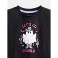thumbnail image 2 of Wonder Nation Girls' Graphic Tee and Shorts Pajama Set, 2-Piece, Sizes 4-18, 2 of 3
