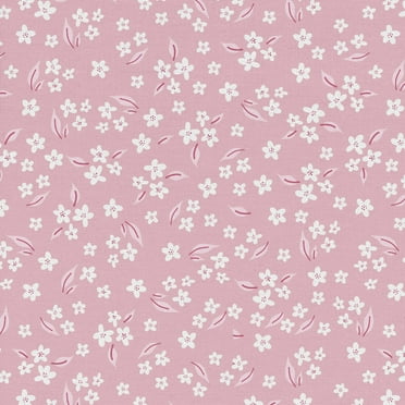 Waverly Inspirations 1 Yard Cut 100% Cotton Lucy Ditsy Fabric, Pink, 44” Wide for Quilting & Sewing