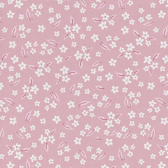 Waverly Inspirations 1 Yard Cut 100% Cotton Lucy Ditsy Fabric, Pink, 44” Wide for Quilting & Sewing